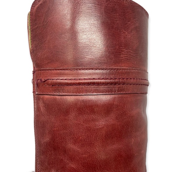 Frye (6) Melissa Trapunto Boot Knee-High Bordeaux Wine RARE COLOR - Picture 10 of 15